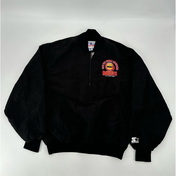 Vintage 90s Houston Rockets Starter Champions Windbreaker Bomber Jacket Large - Picture 1 of 9